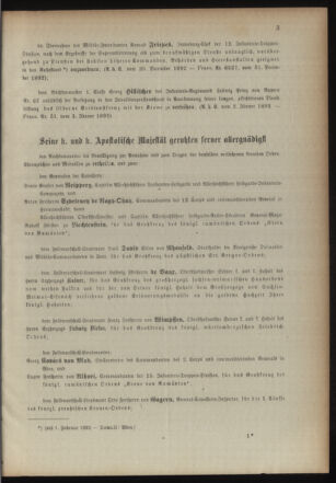 Kaiserlich-königliches Armee-Verordnungsblatt: Personal-Angelegenheiten 18930105 Seite: 3