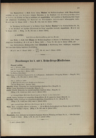 Kaiserlich-königliches Armee-Verordnungsblatt: Personal-Angelegenheiten 18930118 Seite: 3