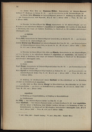 Kaiserlich-königliches Armee-Verordnungsblatt: Personal-Angelegenheiten 18930206 Seite: 2