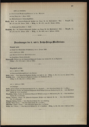 Kaiserlich-königliches Armee-Verordnungsblatt: Personal-Angelegenheiten 18930206 Seite: 5