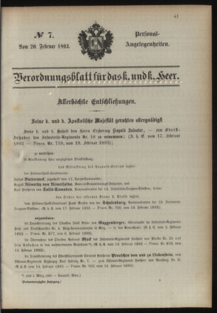 Kaiserlich-königliches Armee-Verordnungsblatt: Personal-Angelegenheiten