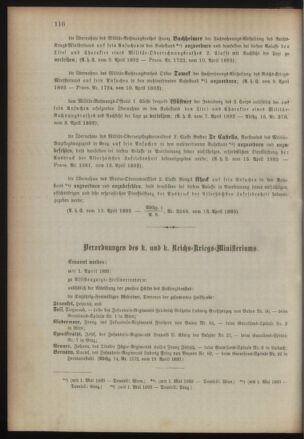 Kaiserlich-königliches Armee-Verordnungsblatt: Personal-Angelegenheiten 18930419 Seite: 10