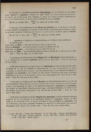 Kaiserlich-königliches Armee-Verordnungsblatt: Personal-Angelegenheiten 18930419 Seite: 3