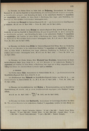 Kaiserlich-königliches Armee-Verordnungsblatt: Personal-Angelegenheiten 18930427 Seite: 5