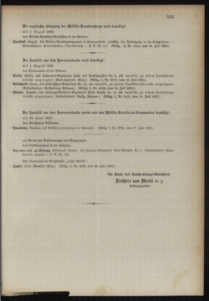 Kaiserlich-königliches Armee-Verordnungsblatt: Personal-Angelegenheiten 18930729 Seite: 15