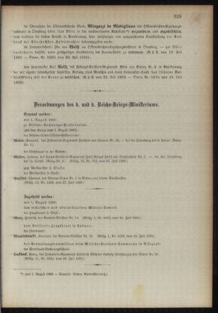 Kaiserlich-königliches Armee-Verordnungsblatt: Personal-Angelegenheiten 18930729 Seite: 5