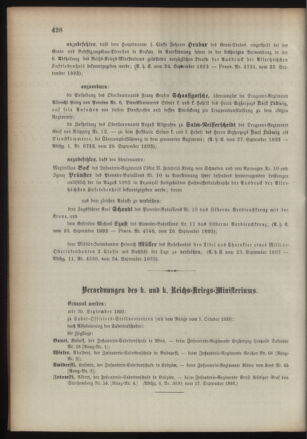 Kaiserlich-königliches Armee-Verordnungsblatt: Personal-Angelegenheiten 18930929 Seite: 2