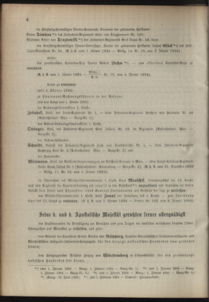 Kaiserlich-königliches Armee-Verordnungsblatt: Personal-Angelegenheiten 18940109 Seite: 4