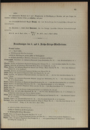 Kaiserlich-königliches Armee-Verordnungsblatt: Personal-Angelegenheiten 18940405 Seite: 7