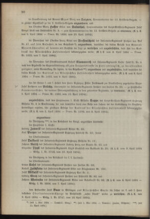 Kaiserlich-königliches Armee-Verordnungsblatt: Personal-Angelegenheiten 18940411 Seite: 2