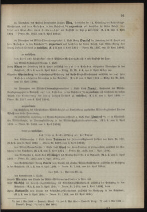 Kaiserlich-königliches Armee-Verordnungsblatt: Personal-Angelegenheiten 18940411 Seite: 3