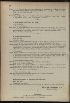 Kaiserlich-königliches Armee-Verordnungsblatt: Personal-Angelegenheiten 18940411 Seite: 8