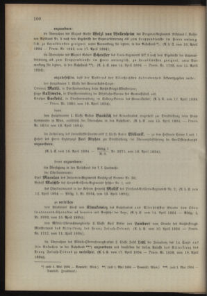 Kaiserlich-königliches Armee-Verordnungsblatt: Personal-Angelegenheiten 18940419 Seite: 4