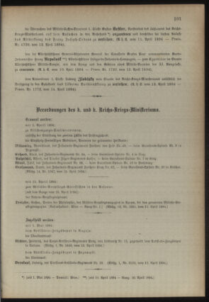 Kaiserlich-königliches Armee-Verordnungsblatt: Personal-Angelegenheiten 18940419 Seite: 5