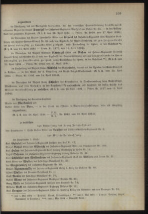 Kaiserlich-königliches Armee-Verordnungsblatt: Personal-Angelegenheiten 18940429 Seite: 5