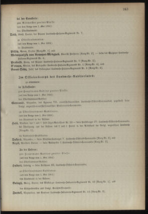 Kaiserlich-königliches Armee-Verordnungsblatt: Personal-Angelegenheiten 18940512 Seite: 23