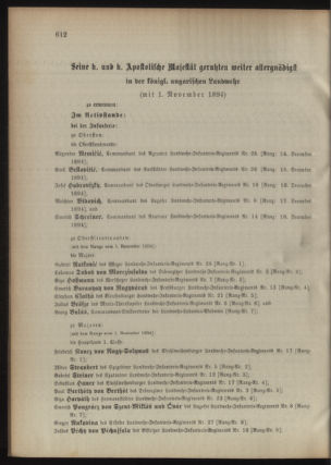 Kaiserlich-königliches Armee-Verordnungsblatt: Personal-Angelegenheiten 18941114 Seite: 20