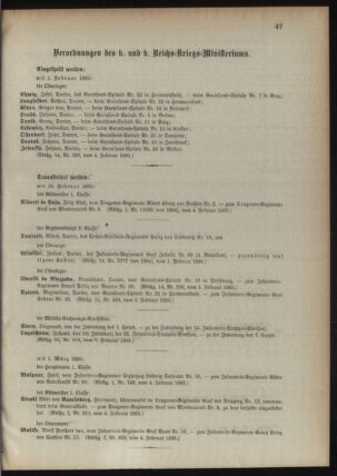 Kaiserlich-königliches Armee-Verordnungsblatt: Personal-Angelegenheiten 18950205 Seite: 3