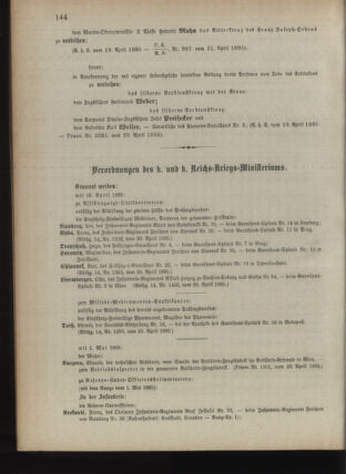 Kaiserlich-königliches Armee-Verordnungsblatt: Personal-Angelegenheiten 18950428 Seite: 8