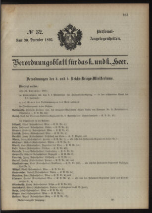 Kaiserlich-königliches Armee-Verordnungsblatt: Personal-Angelegenheiten 18951230 Seite: 119