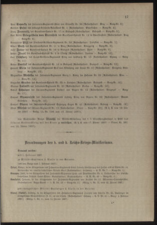 Kaiserlich-königliches Armee-Verordnungsblatt: Personal-Angelegenheiten 18970120 Seite: 3