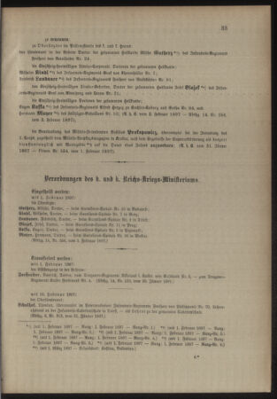 Kaiserlich-königliches Armee-Verordnungsblatt: Personal-Angelegenheiten 18970204 Seite: 3