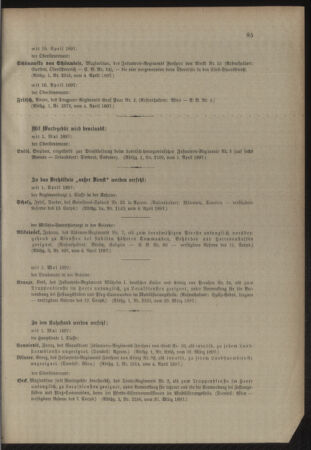 Kaiserlich-königliches Armee-Verordnungsblatt: Personal-Angelegenheiten 18970406 Seite: 7