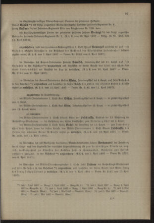 Kaiserlich-königliches Armee-Verordnungsblatt: Personal-Angelegenheiten 18970413 Seite: 11