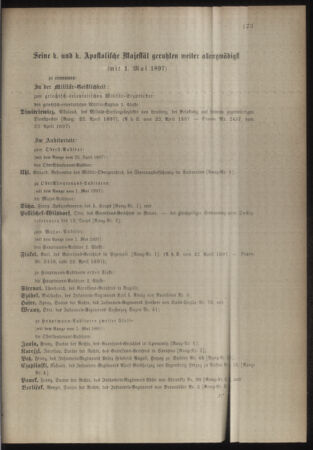 Kaiserlich-königliches Armee-Verordnungsblatt: Personal-Angelegenheiten 18970424 Seite: 63