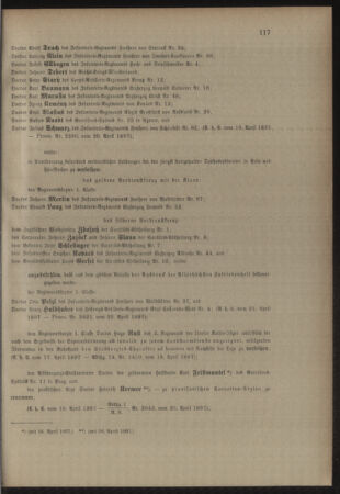 Kaiserlich-königliches Armee-Verordnungsblatt: Personal-Angelegenheiten 18970424 Seite: 7