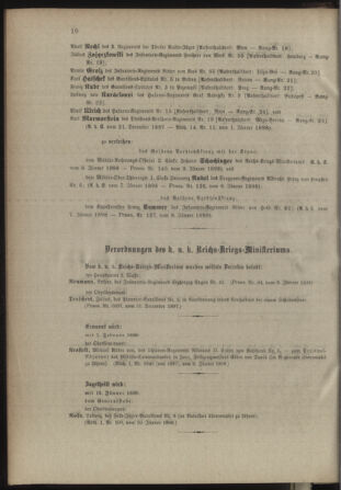 Kaiserlich-königliches Armee-Verordnungsblatt: Personal-Angelegenheiten 18980111 Seite: 10