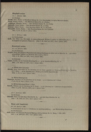 Kaiserlich-königliches Armee-Verordnungsblatt: Personal-Angelegenheiten 18980111 Seite: 11