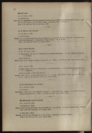 Kaiserlich-königliches Armee-Verordnungsblatt: Personal-Angelegenheiten 18980111 Seite: 12