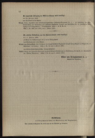 Kaiserlich-königliches Armee-Verordnungsblatt: Personal-Angelegenheiten 18980111 Seite: 14