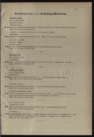 Kaiserlich-königliches Armee-Verordnungsblatt: Personal-Angelegenheiten 18980119 Seite: 3