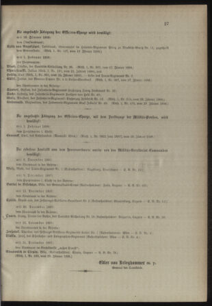 Kaiserlich-königliches Armee-Verordnungsblatt: Personal-Angelegenheiten 18980129 Seite: 7