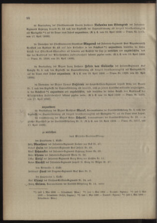 Kaiserlich-königliches Armee-Verordnungsblatt: Personal-Angelegenheiten 18980422 Seite: 4