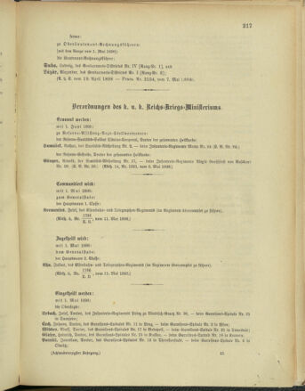 Kaiserlich-königliches Armee-Verordnungsblatt: Personal-Angelegenheiten 18980516 Seite: 25