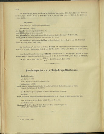 Kaiserlich-königliches Armee-Verordnungsblatt: Personal-Angelegenheiten 18980608 Seite: 2