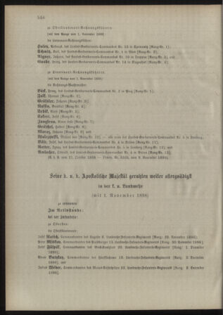 Kaiserlich-königliches Armee-Verordnungsblatt: Personal-Angelegenheiten 18981118 Seite: 18