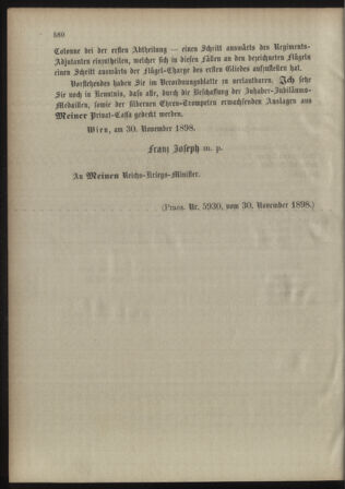 Kaiserlich-königliches Armee-Verordnungsblatt: Personal-Angelegenheiten 18981202 Seite: 6