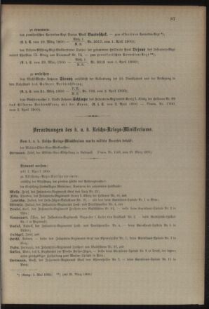 Kaiserlich-königliches Armee-Verordnungsblatt: Personal-Angelegenheiten 19000405 Seite: 5