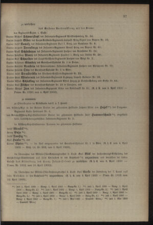 Kaiserlich-königliches Armee-Verordnungsblatt: Personal-Angelegenheiten 19000410 Seite: 7