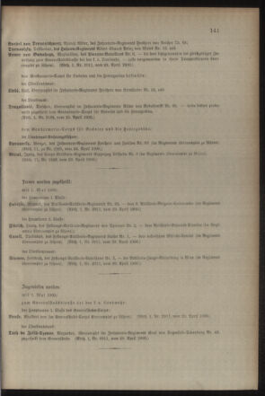 Kaiserlich-königliches Armee-Verordnungsblatt: Personal-Angelegenheiten 19000429 Seite: 7