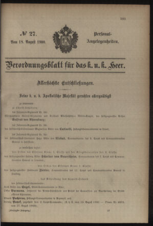 Kaiserlich-königliches Armee-Verordnungsblatt: Personal-Angelegenheiten 19000818 Seite: 35