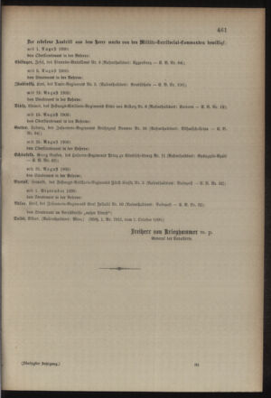 Kaiserlich-königliches Armee-Verordnungsblatt: Personal-Angelegenheiten 19001006 Seite: 9