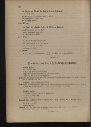 Kaiserlich-königliches Armee-Verordnungsblatt: Personal-Angelegenheiten 19001228 Seite: 6