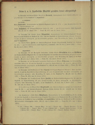 Kaiserlich-königliches Armee-Verordnungsblatt: Personal-Angelegenheiten 19010117 Seite: 6