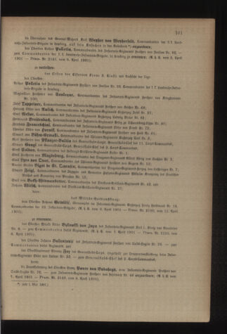 Kaiserlich-königliches Armee-Verordnungsblatt: Personal-Angelegenheiten 19010413 Seite: 7