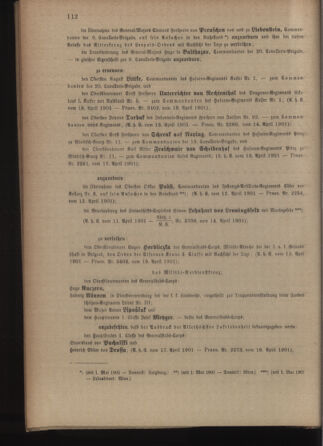 Kaiserlich-königliches Armee-Verordnungsblatt: Personal-Angelegenheiten 19010420 Seite: 2